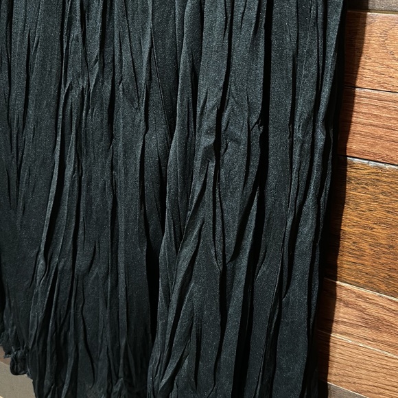 Dress Barn Stretchy Black Plissy Maxi Skirt - Picture 6 of 8